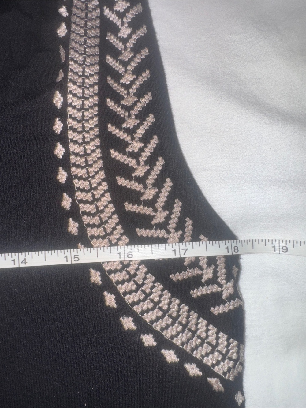 Black Sleeveless Dress with cream Accent stitching - Picture 4 of 7
